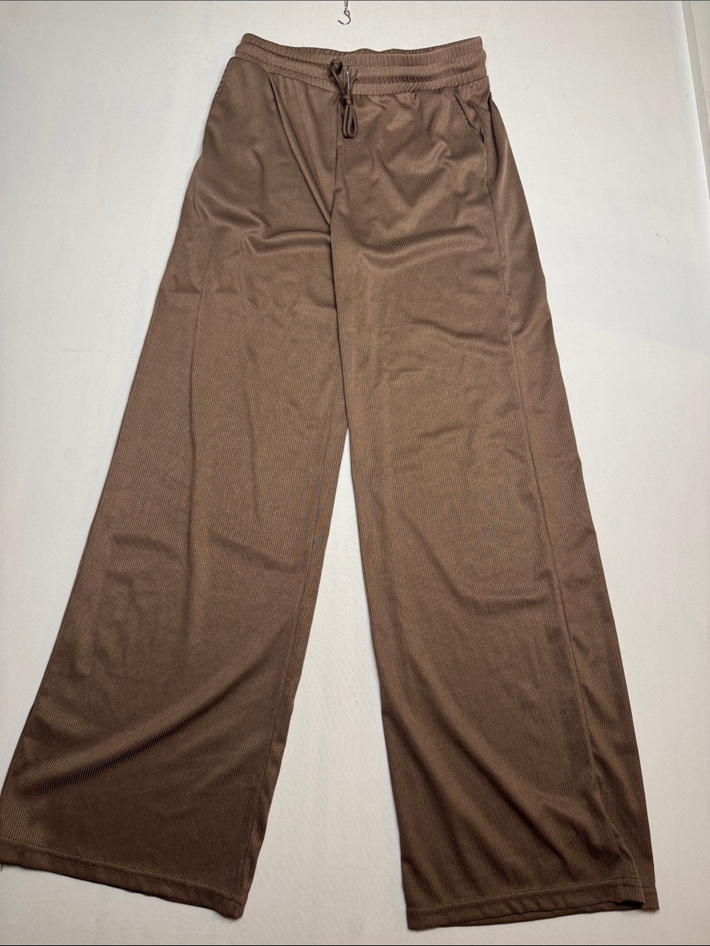 Men's Brown Wide-Leg Drawstring Joggers
